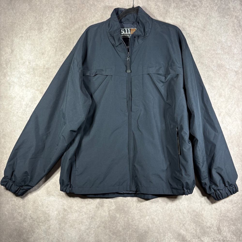 5.11 Tactical Jacket Men XL Black Windbreaker Full Zip Duty Utility Gear Outdoor